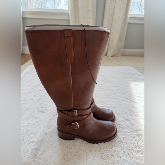 Torrid Brown Leather Wide Calf Knee-High Boots - Picture 3 of 8